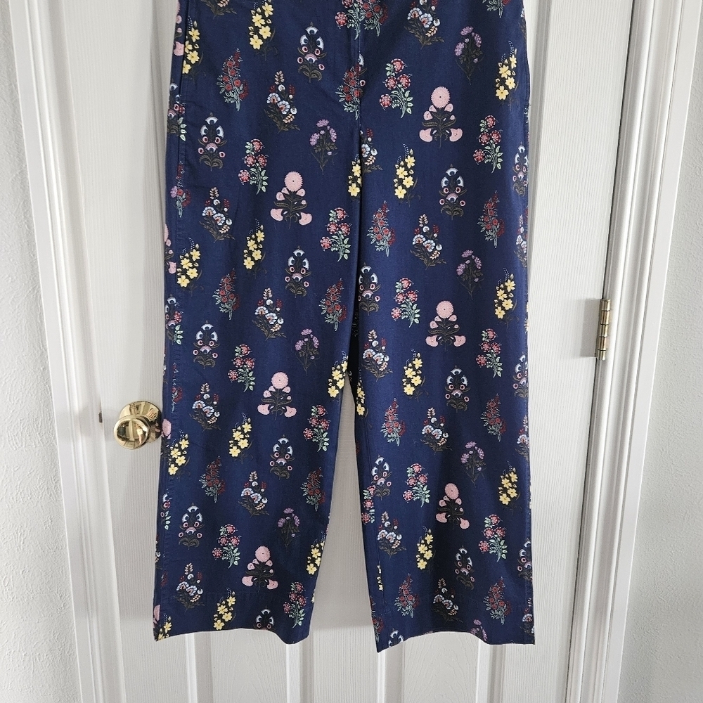 NWT Talbots Wide Ankle Twill Pants- Floral Radiance - Picture 4 of 8